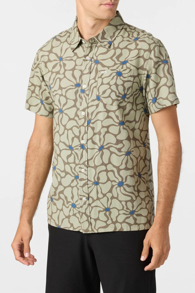 Flow SS Woven Shirt in Green
