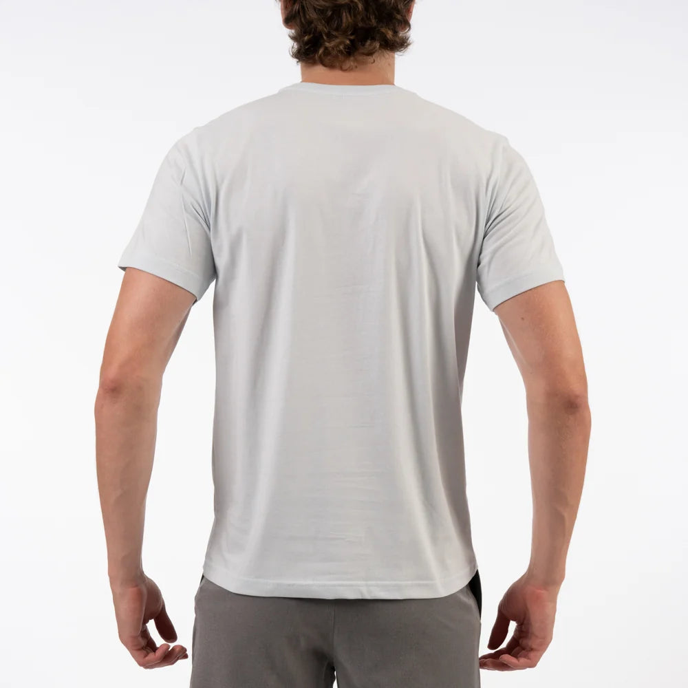 Muizenberg Huts SS Tee in Angel Fall Blue