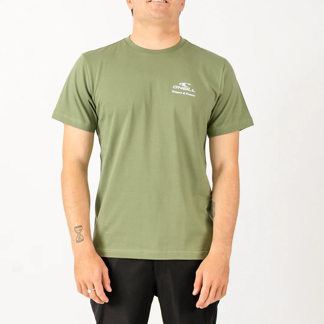 Shell Drift SS Tee in Bark Mist