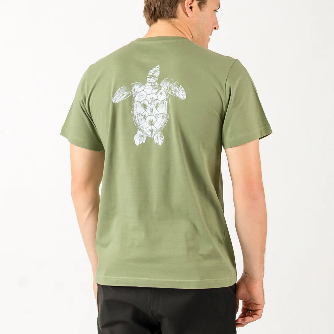 Shell Drift SS Tee in Bark Mist