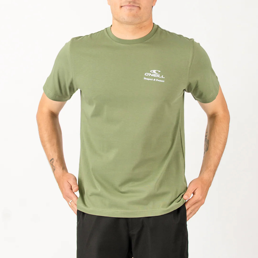 Shell Drift SS Tee in Bark Mist