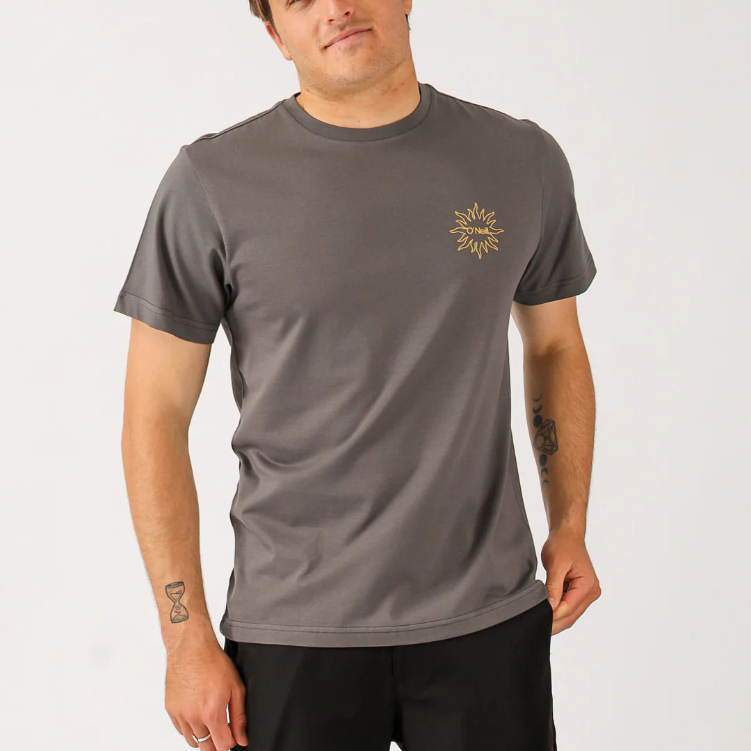Sun Palm Tee in Granite Grey