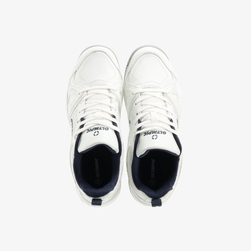 Game Court Shoe in White / Navy