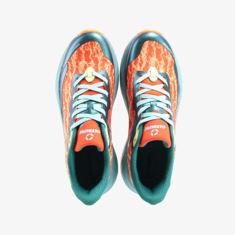 Flame 3 Trail Shoe in Teal / Red