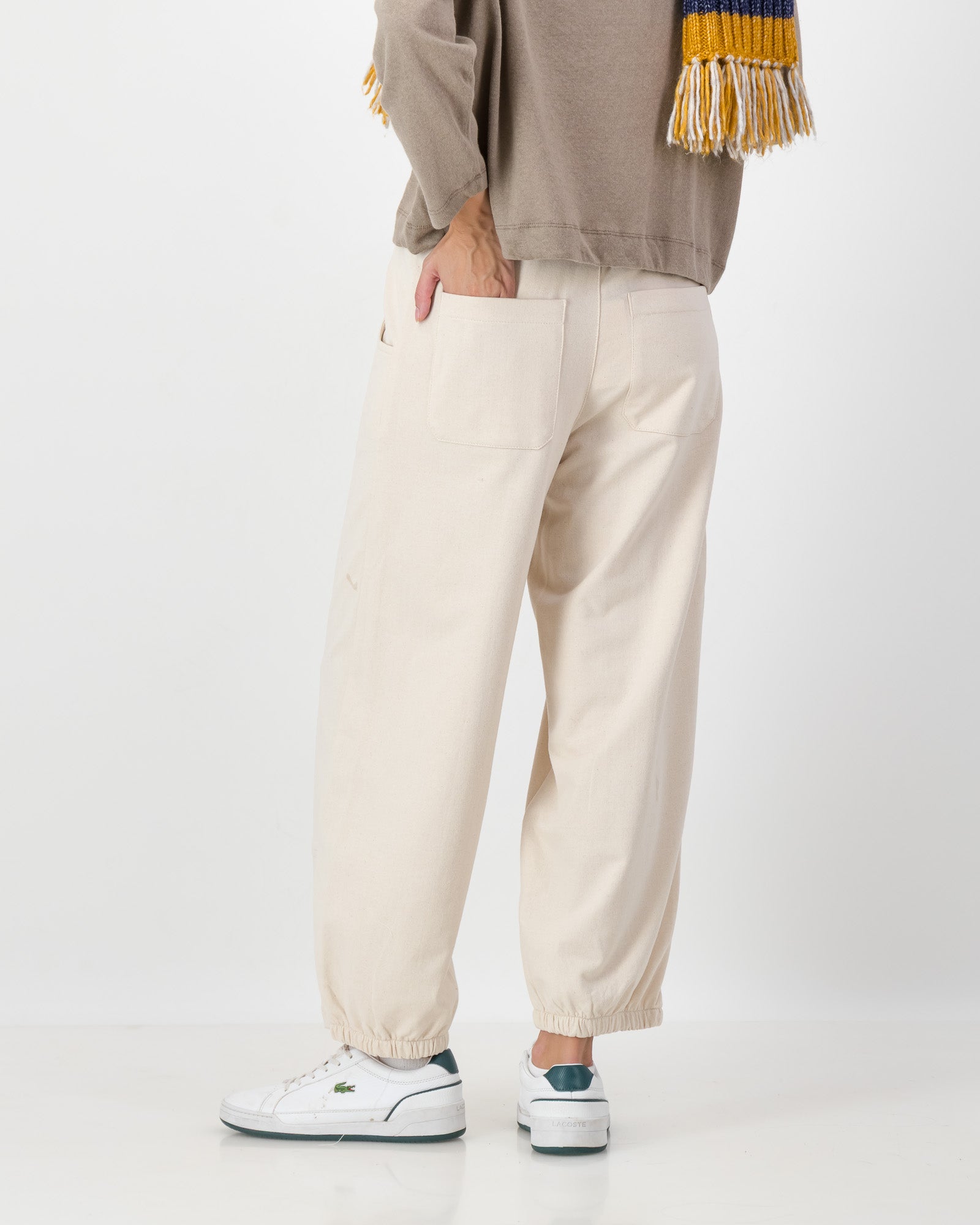 Casual Joggers in Ecru
