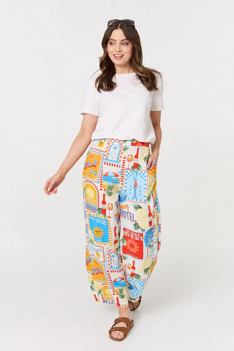Riviera Print Wide Leg Pants