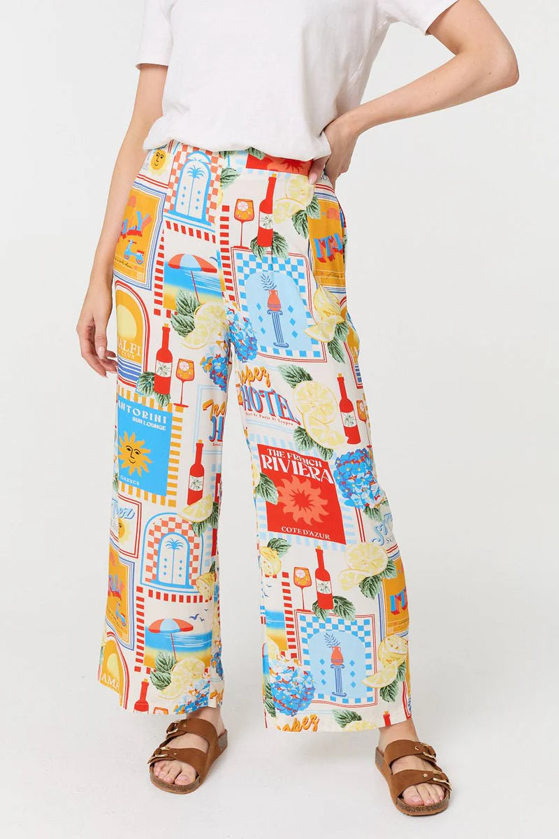 Riviera Print Wide Leg Pants