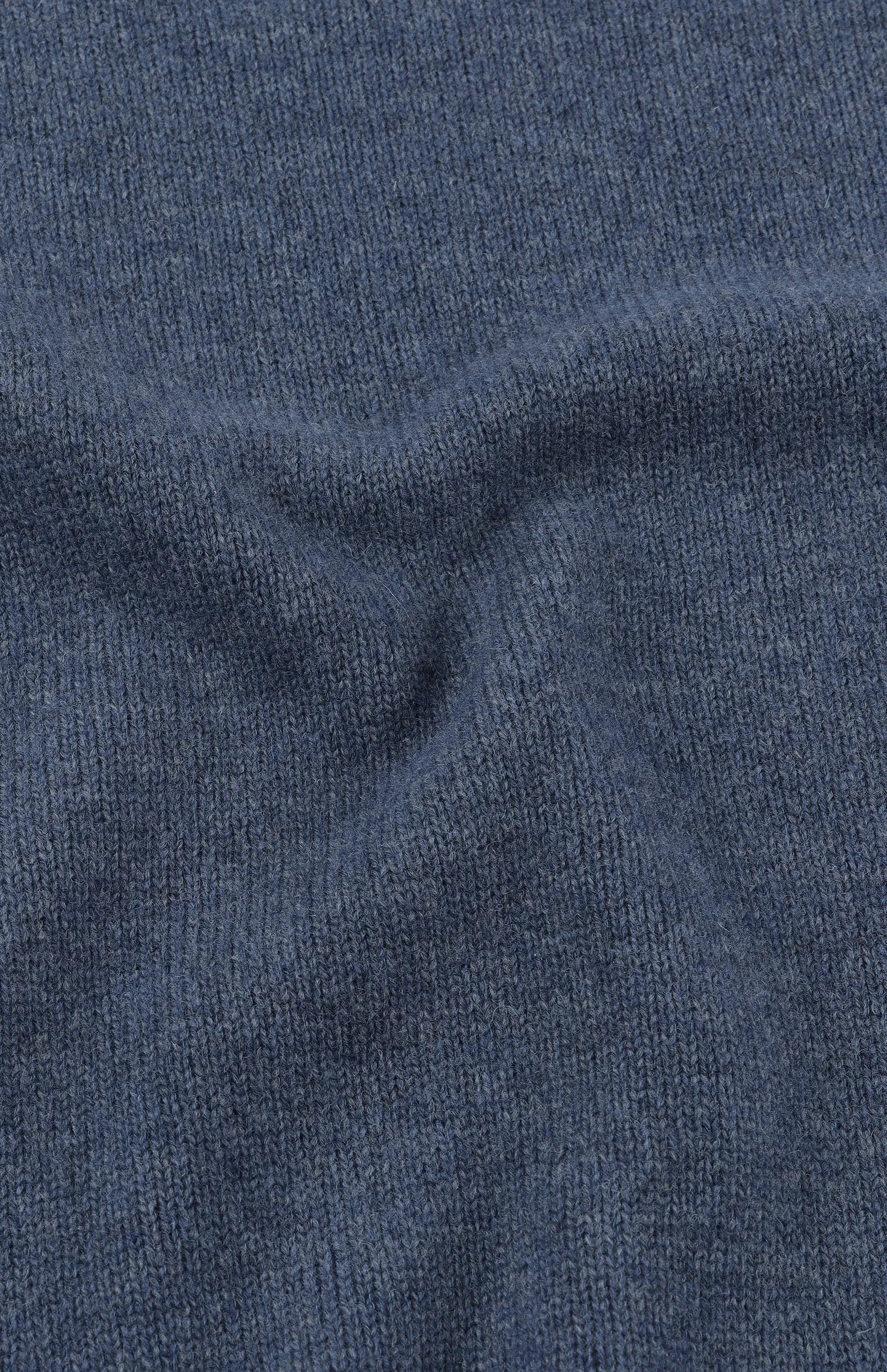 Johnson Lambswool Crew Sweater in Mid Blue