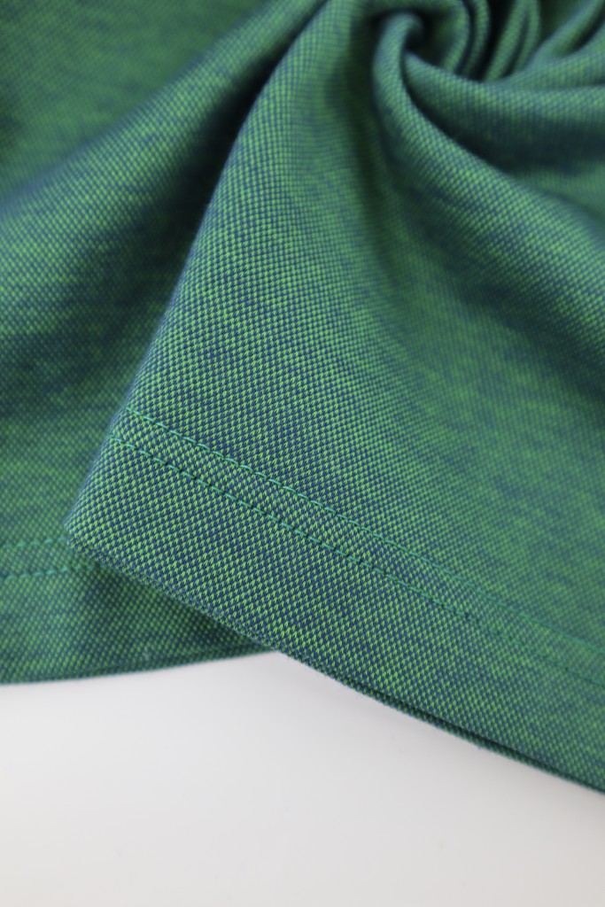 Double Mercerised Egyptian Cotton Zip Polo in Green