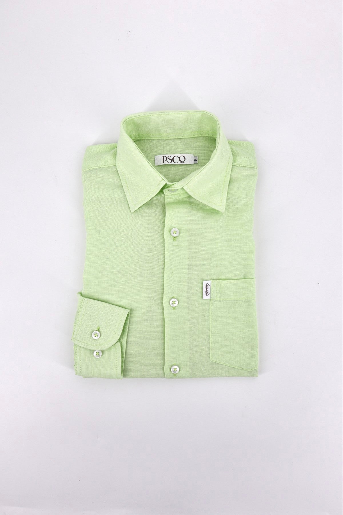 Linen/Cotton LS Shirt in Pistachio