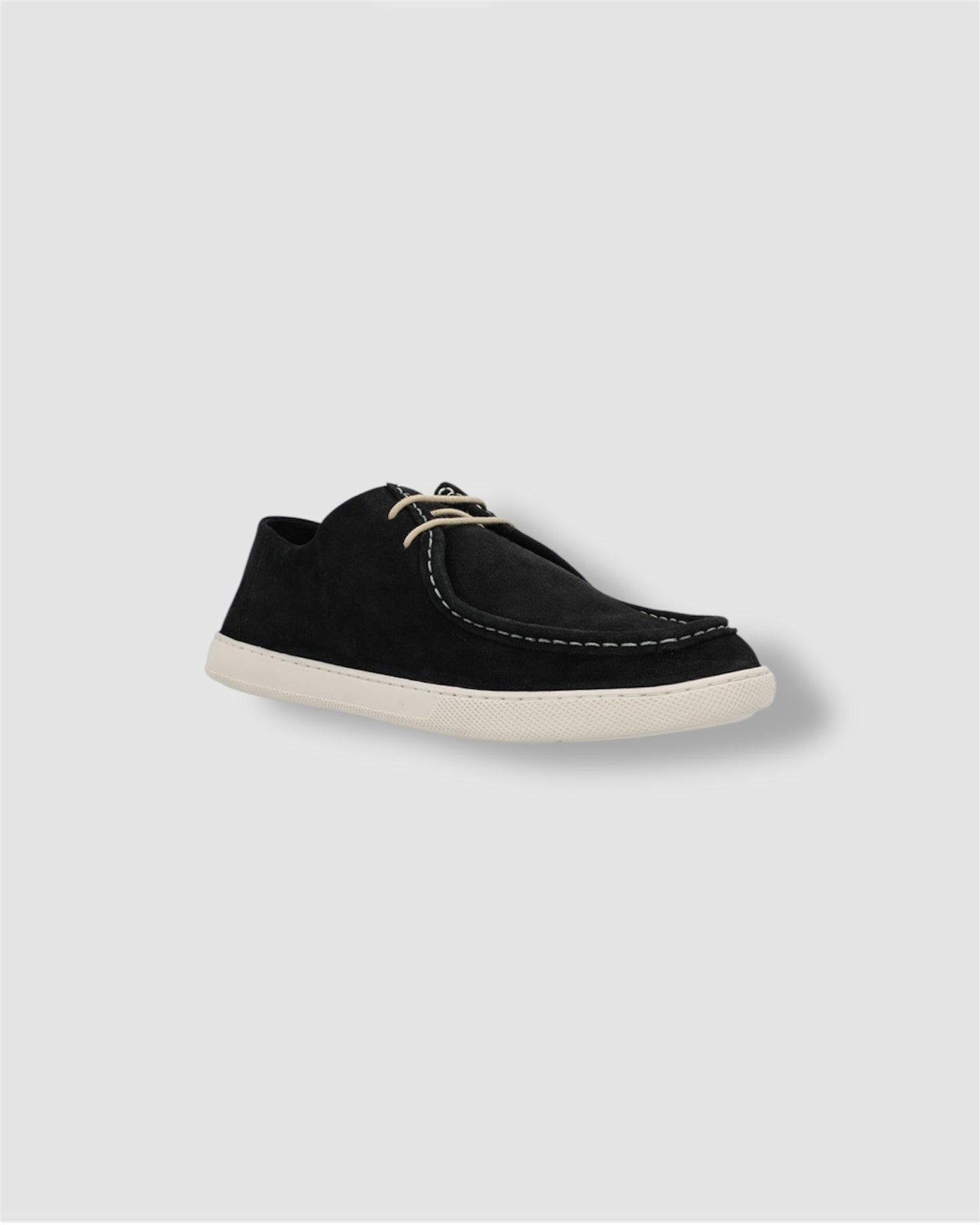 Gideon Suede Shoe in Oyster Black