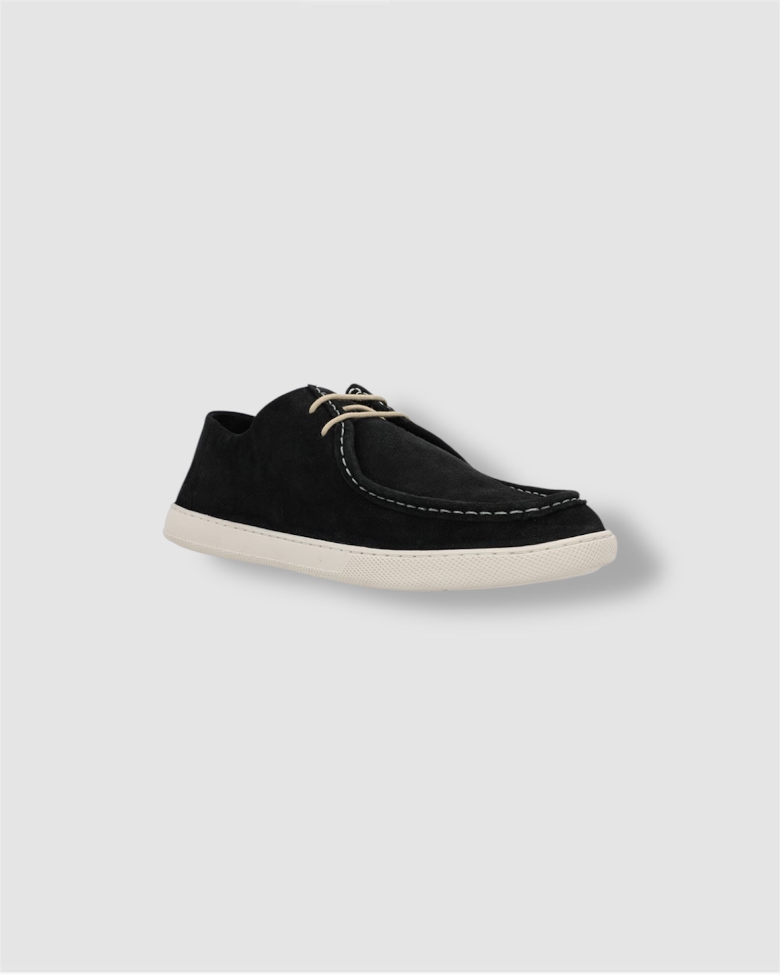 Gideon Suede Shoe in Oyster Black