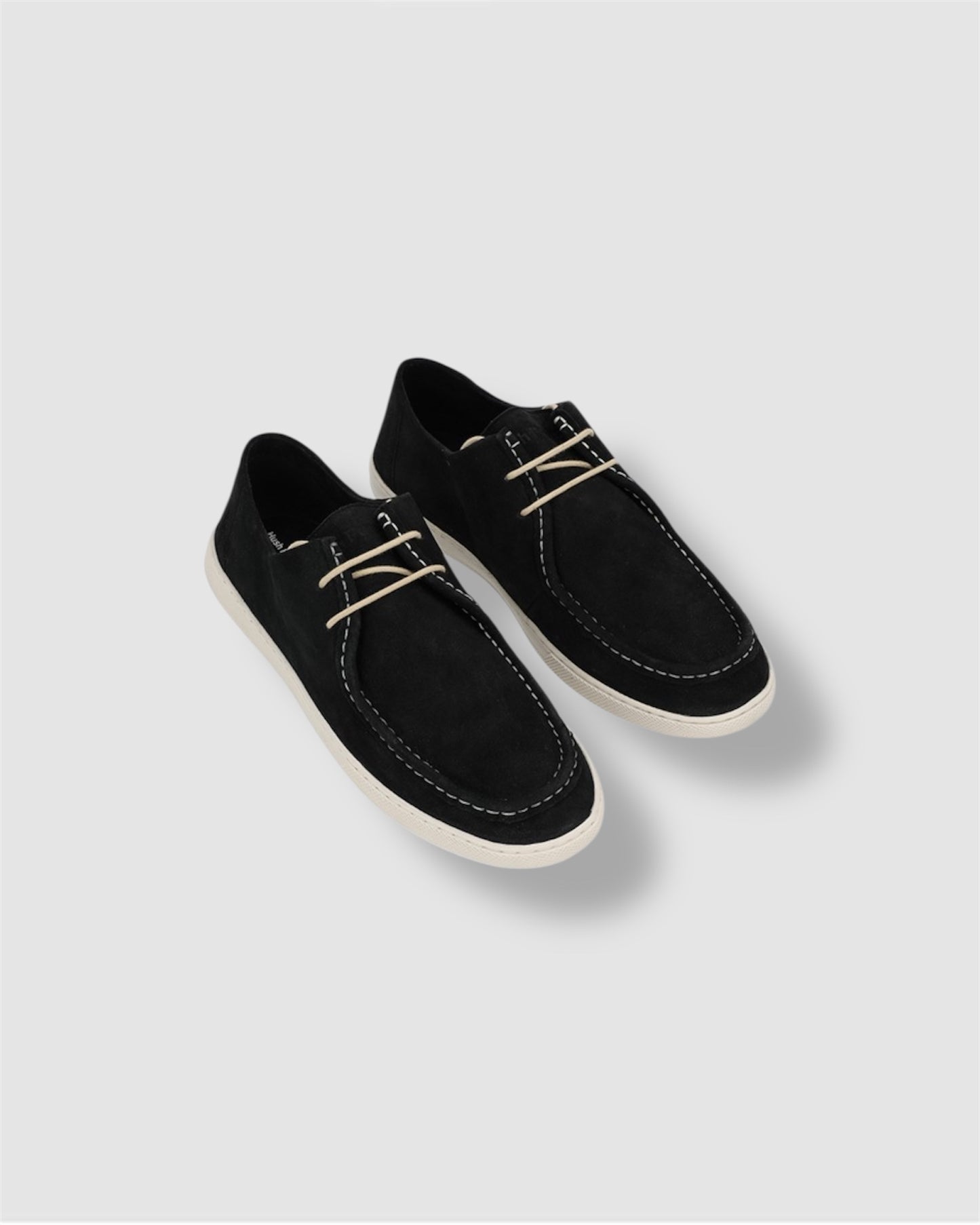 Gideon Suede Shoe in Oyster Black