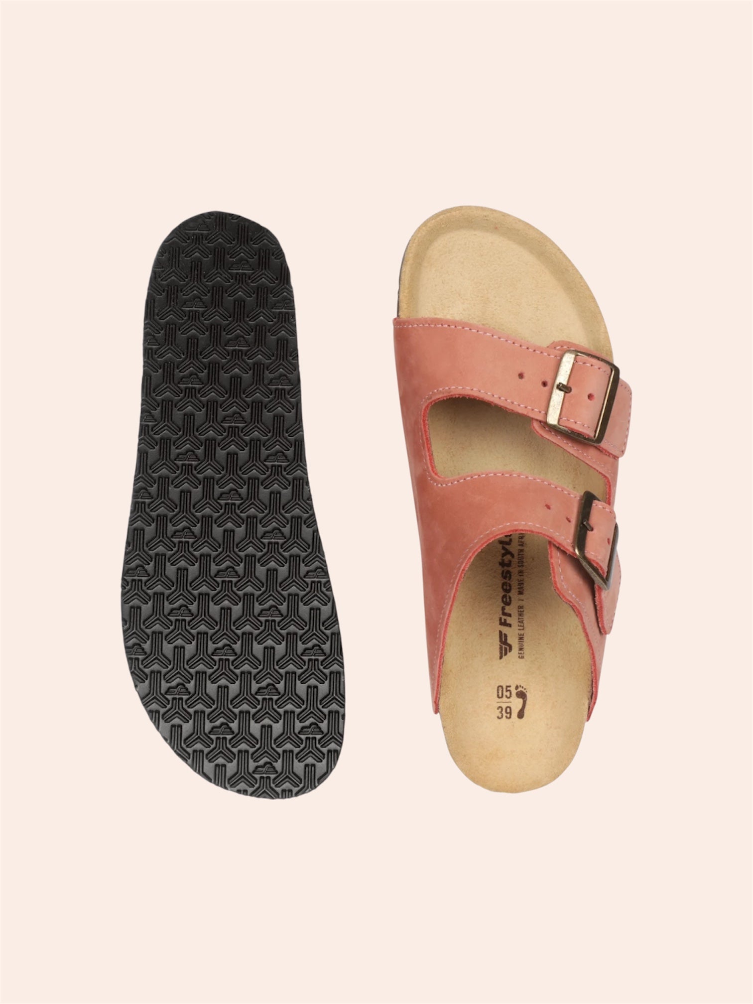 Sophie Nubuck Leather Sandals in Blush