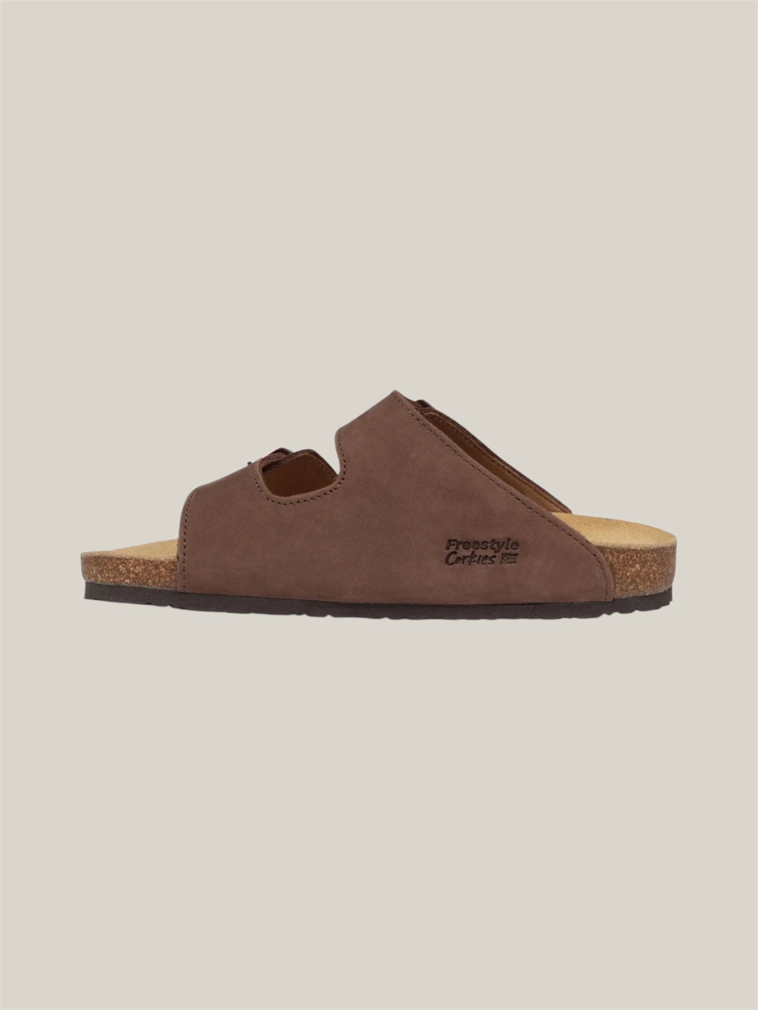 Sophie Nubuck Leather Sandals in Chocolate Brown