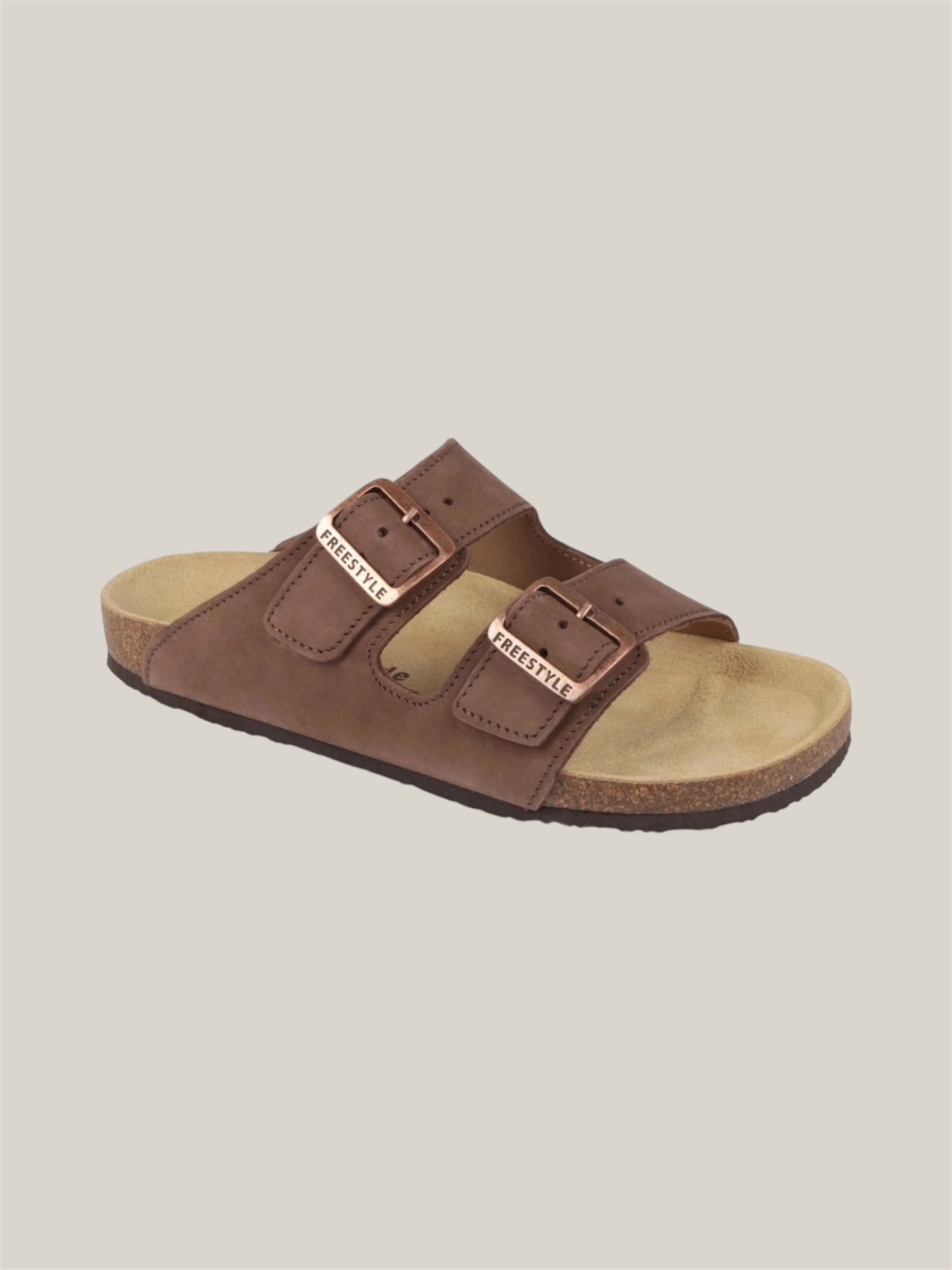 Sophie Nubuck Leather Sandals in Chocolate Brown