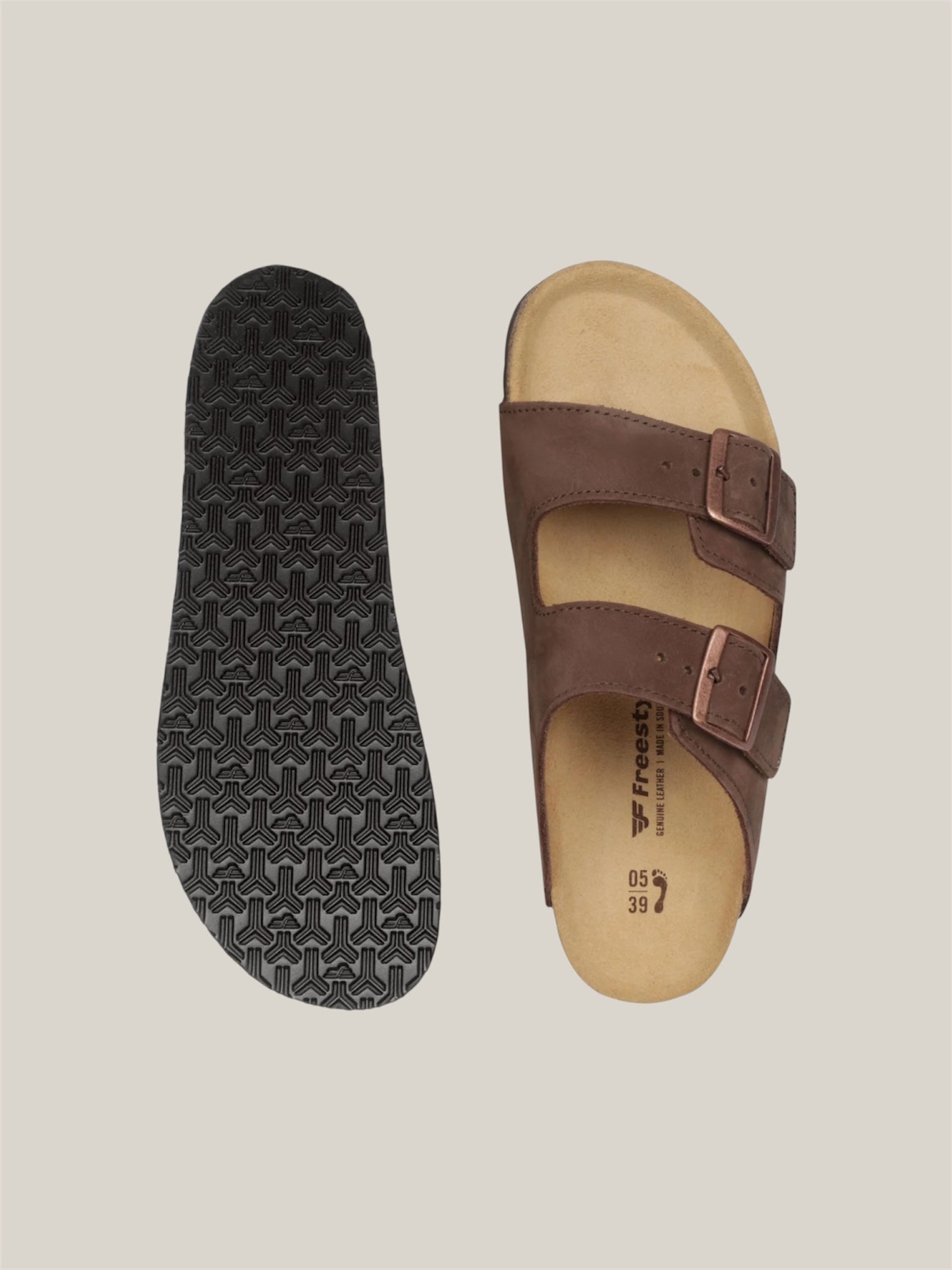 Sophie Nubuck Leather Sandals in Chocolate Brown