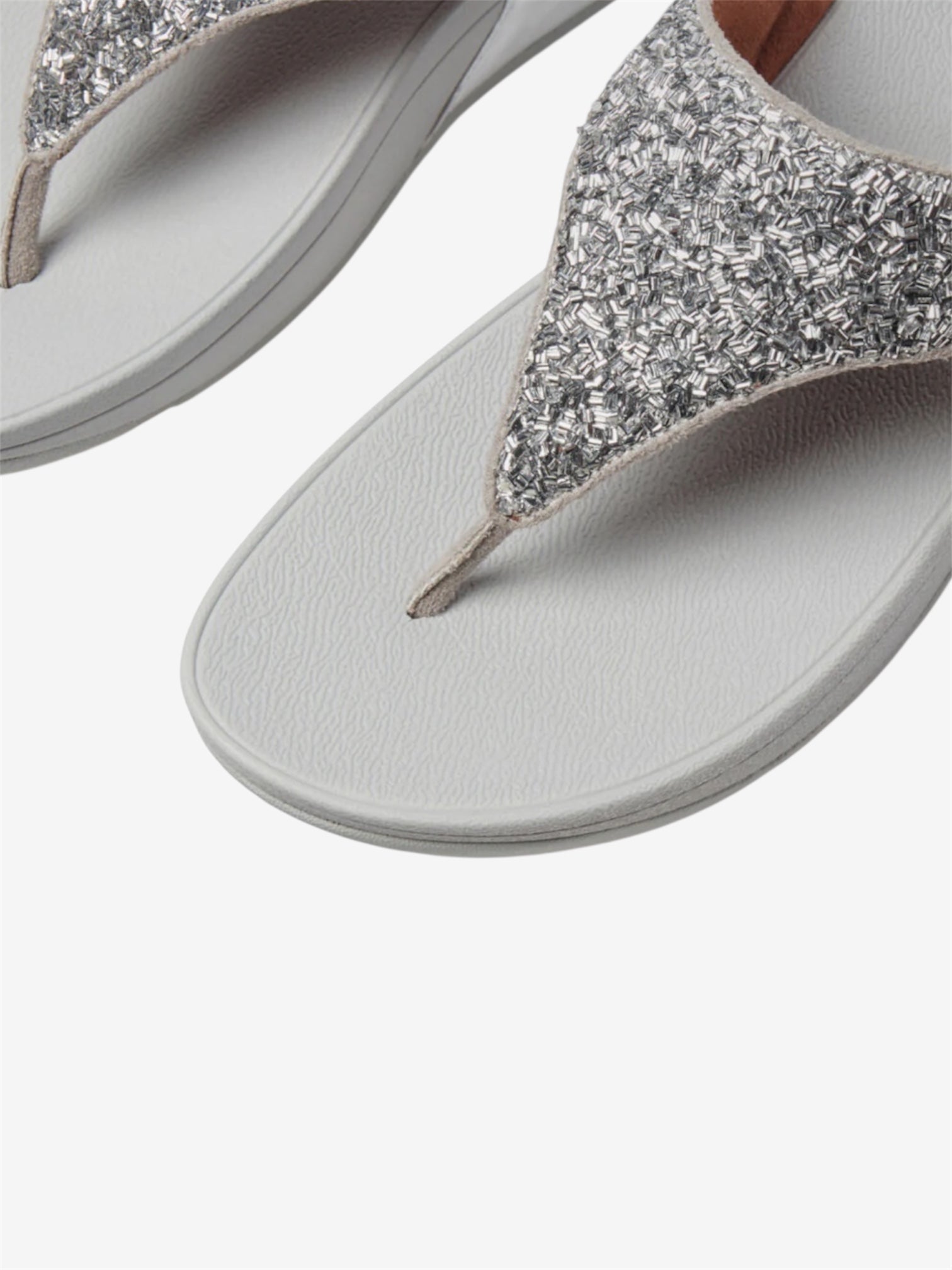 Lulu Shimmerfoil Sandal in Silver