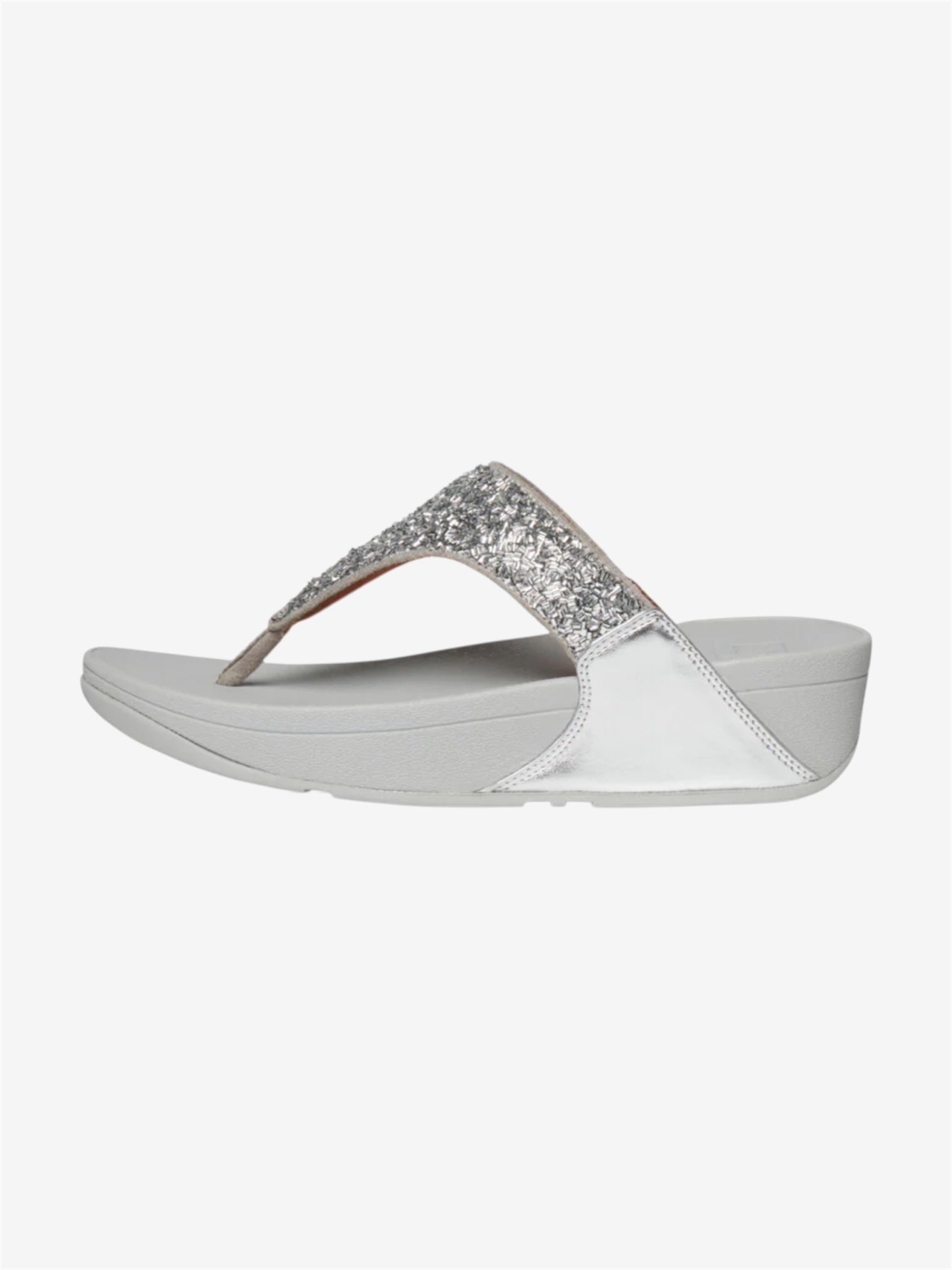 Lulu Shimmerfoil Sandal in Silver