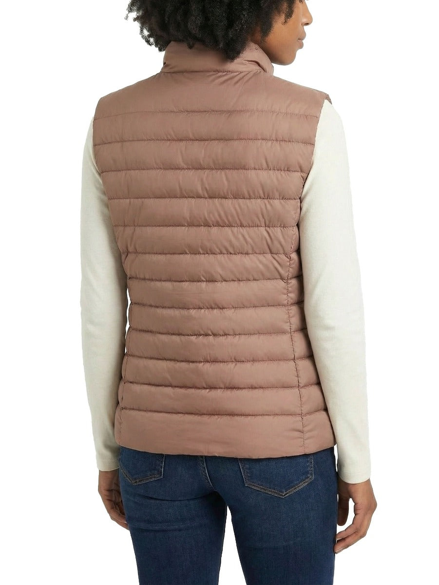 Bailey Sleeveless Puffer in Taupe