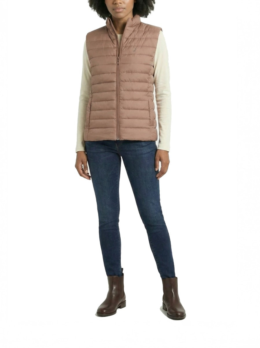 Bailey Sleeveless Puffer in Taupe