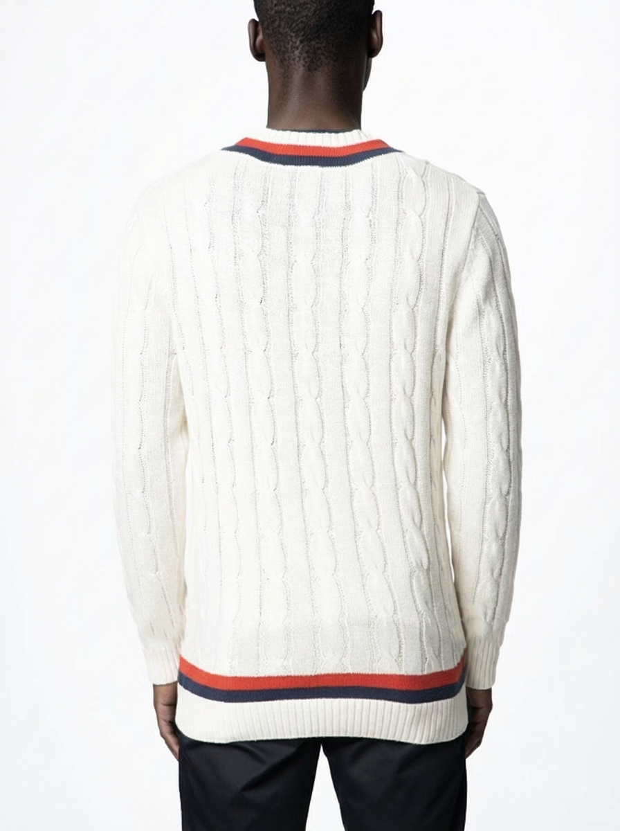 Cable Knit Sweater in Off White