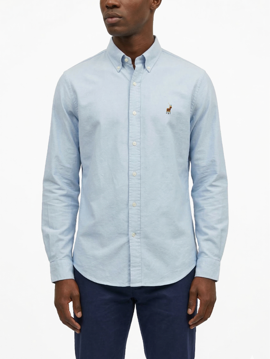 Classic Oxford Long Sleeve Shirt in Light Blue