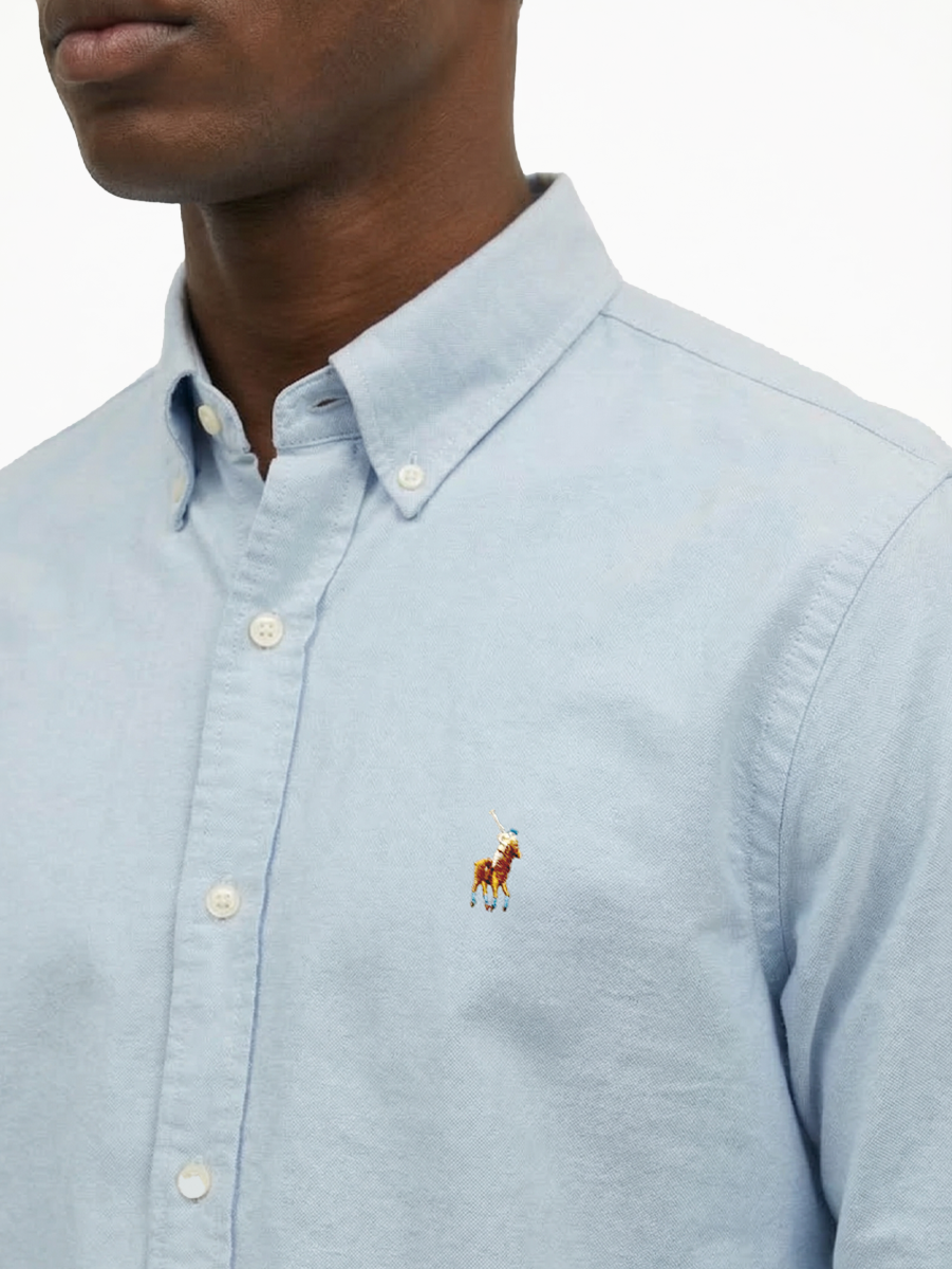 Classic Oxford Long Sleeve Shirt in Light Blue