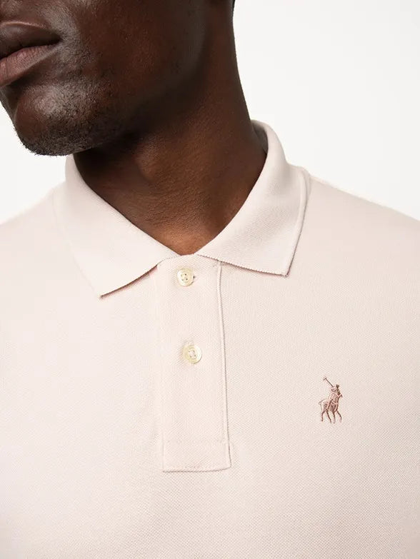 Essential Pique SS Golfer in Light Pink