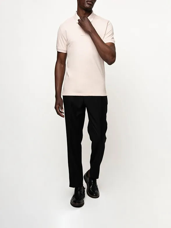 Essential Pique SS Golfer in Light Pink