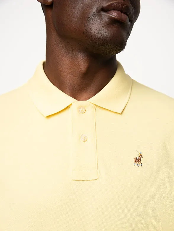 Essential Pique SS Golfer in Light Yellow