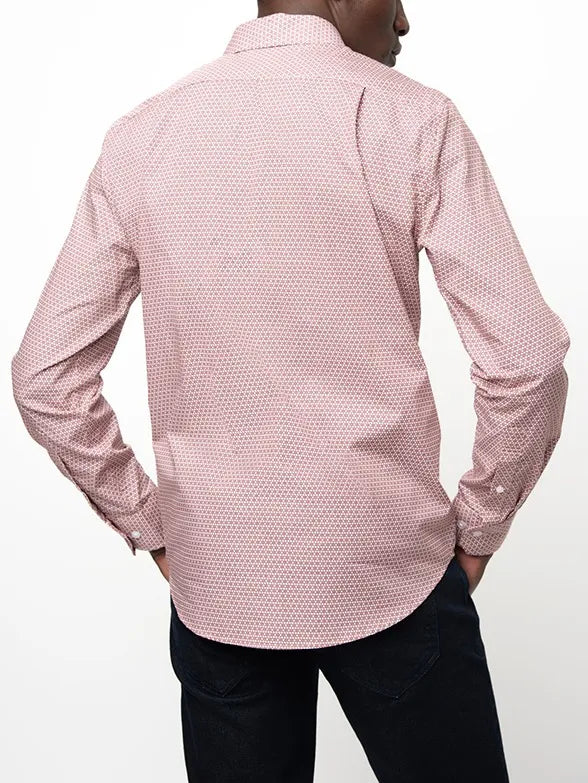 Geometric Printed Shirt in Red