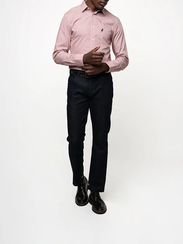 Geometric Printed Shirt in Red