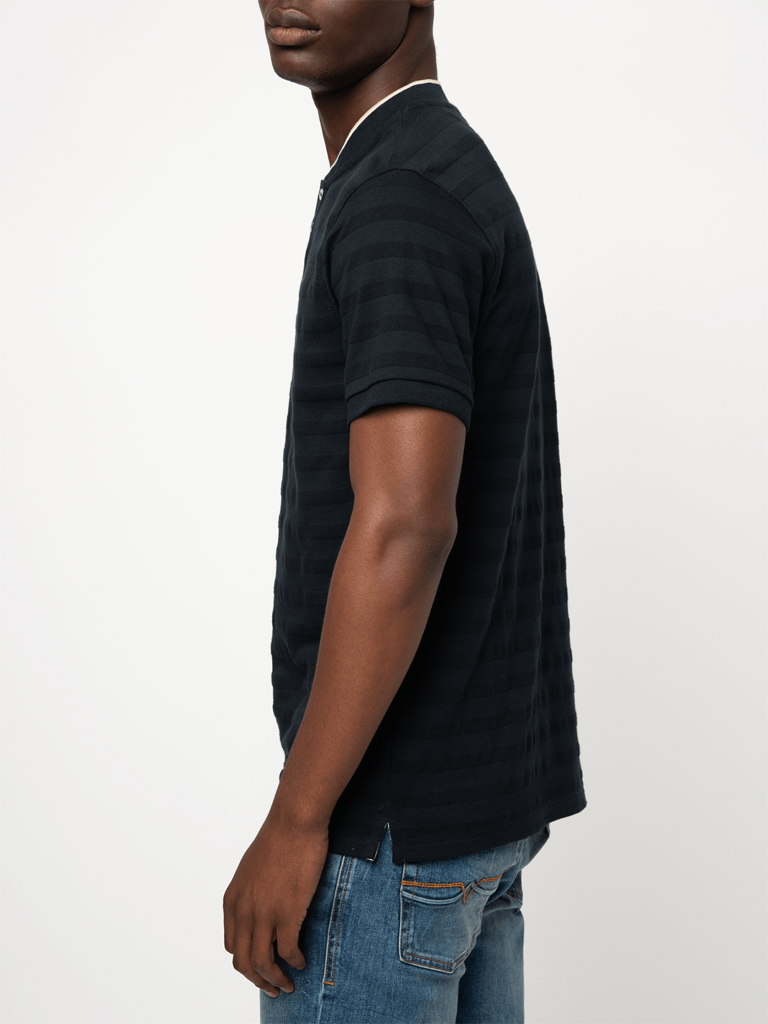 Jacquard SS Golfer in Navy