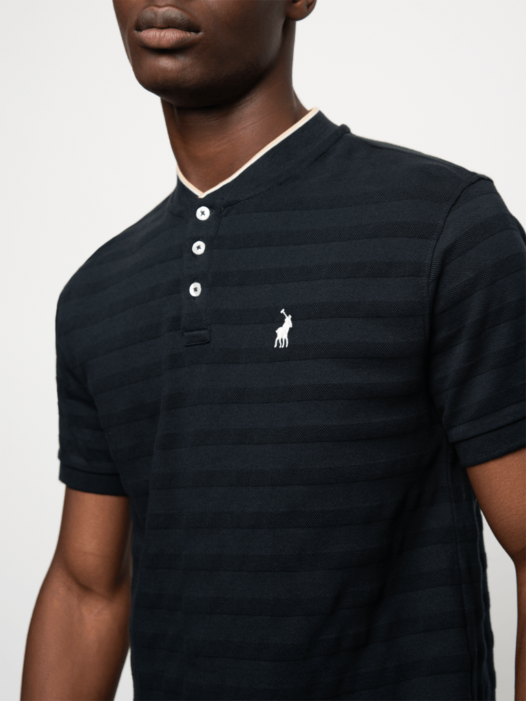 Jacquard SS Golfer in Navy