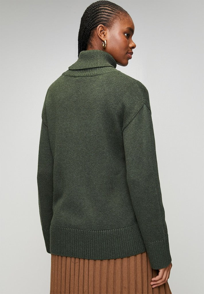 May Wool Blend Relaxed Jersey in Olive