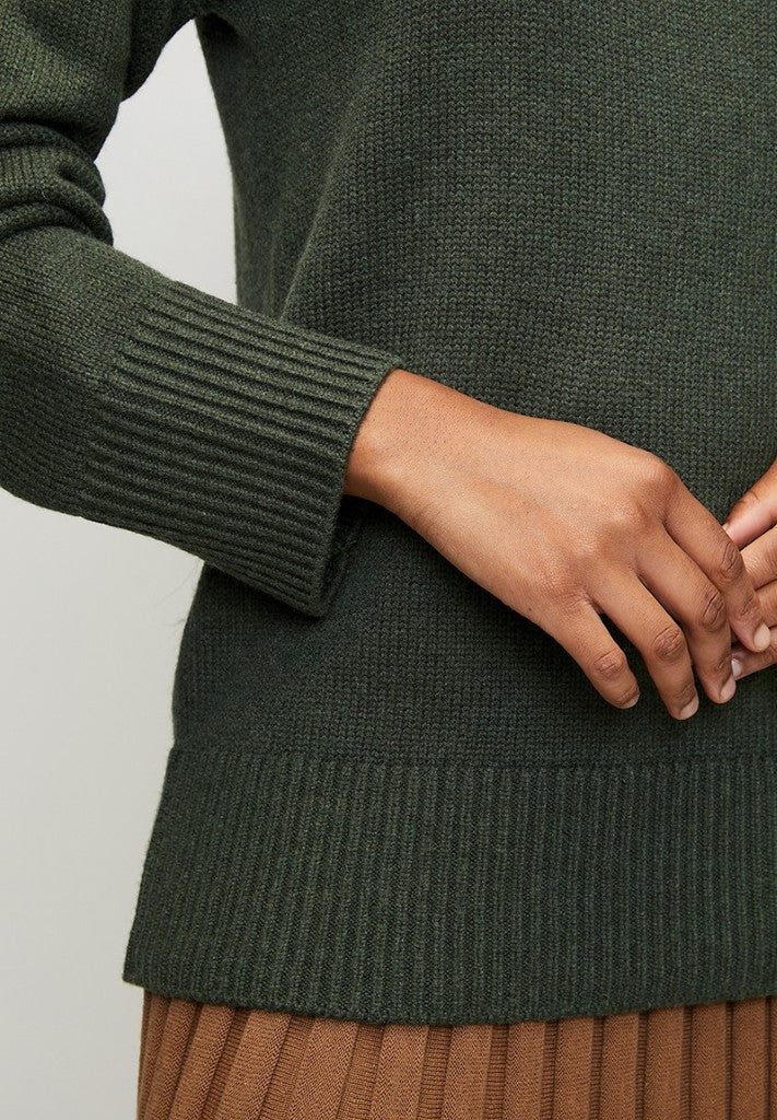 May Wool Blend Relaxed Jersey in Olive