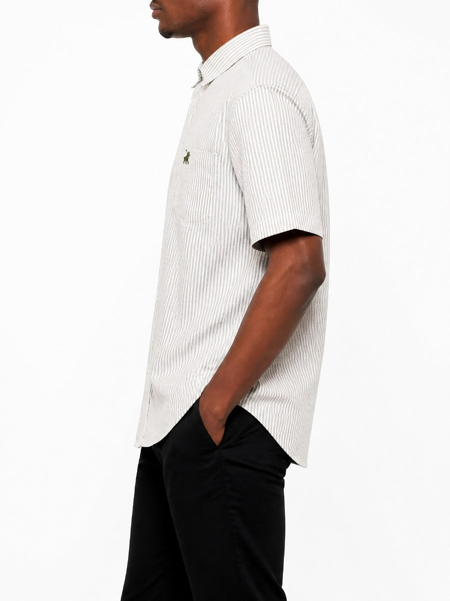 Stripe SS Shirt in Green