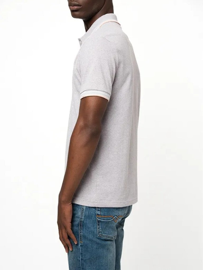 Tipped SS Golfer in Grey / Pink