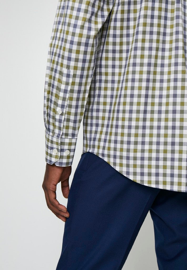 Wilson Gingham Check LS Shirt in Fatigue