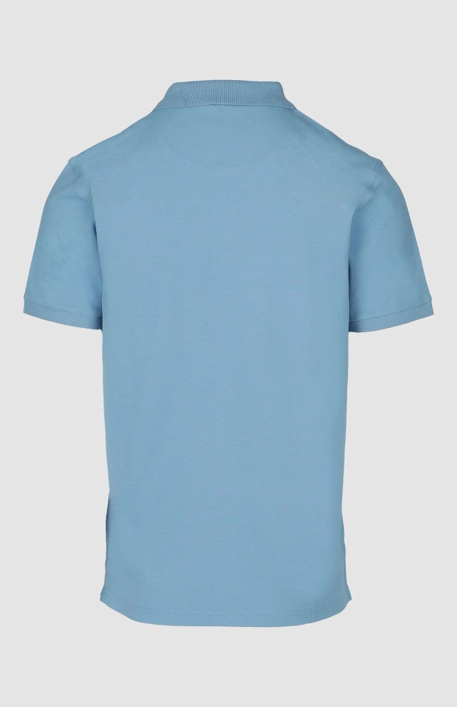 Aiden Slim Fit Pique Golfer in Light Blue
