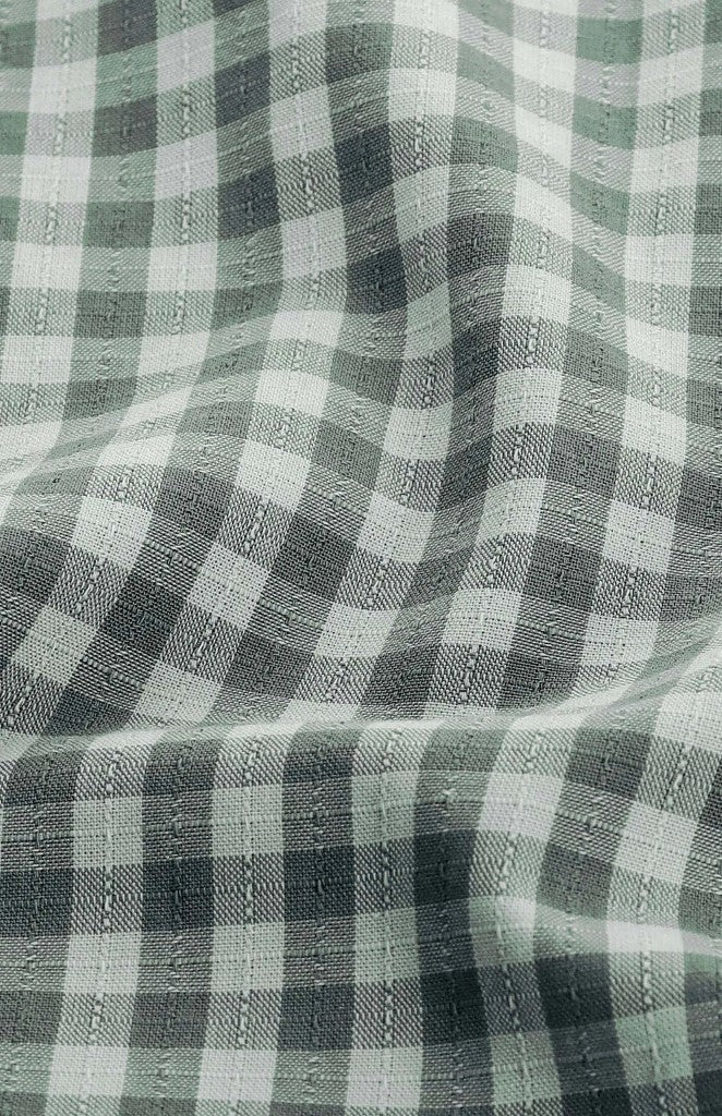Bryan Gingham SS Classic Shirt in Green