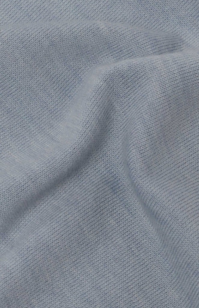 Ernie 1/4 Zip Merino Knit in Light Blue