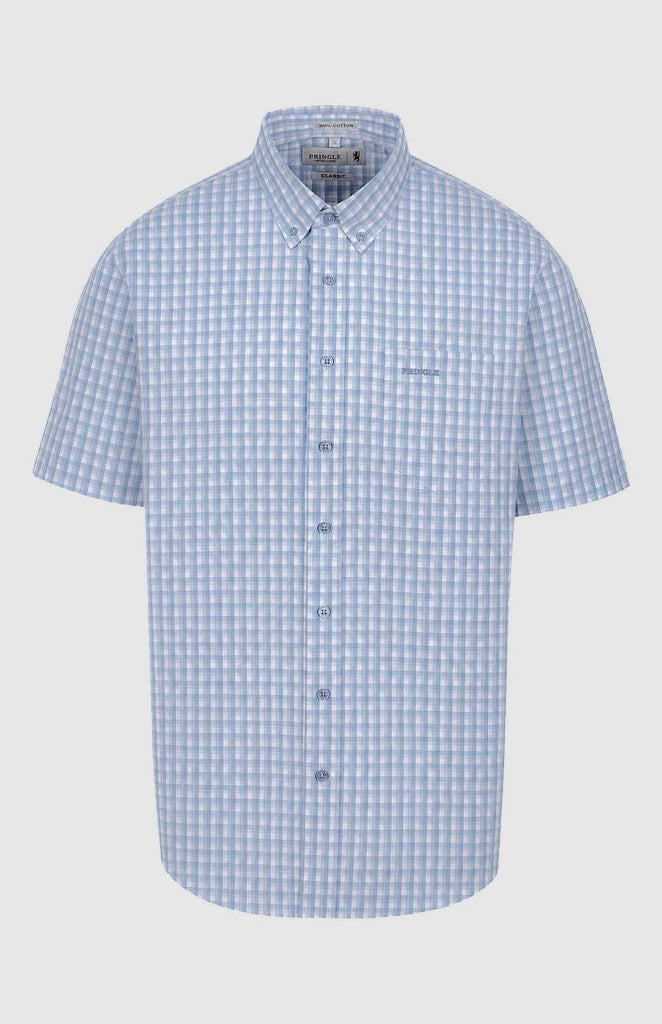Jason Check Classic SS Shirt in Blue