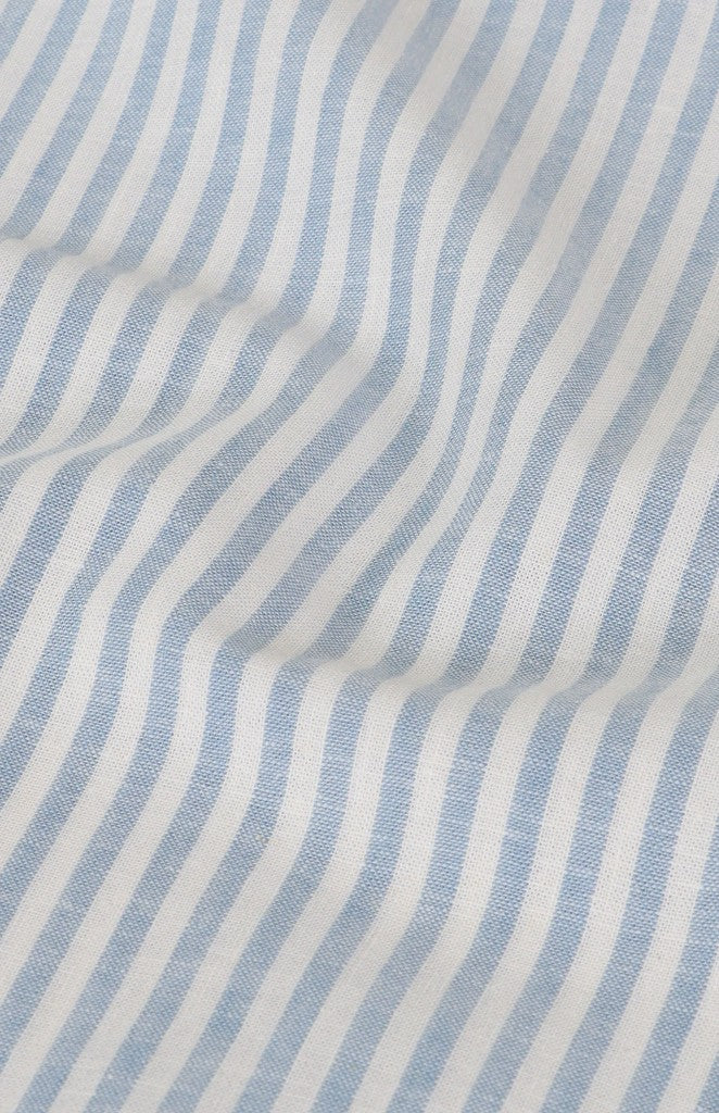 Riaan Classic LS Linen Shirt in Mid Blue