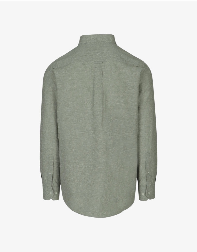 Riaan LS Classic Linen Shirt in Olive