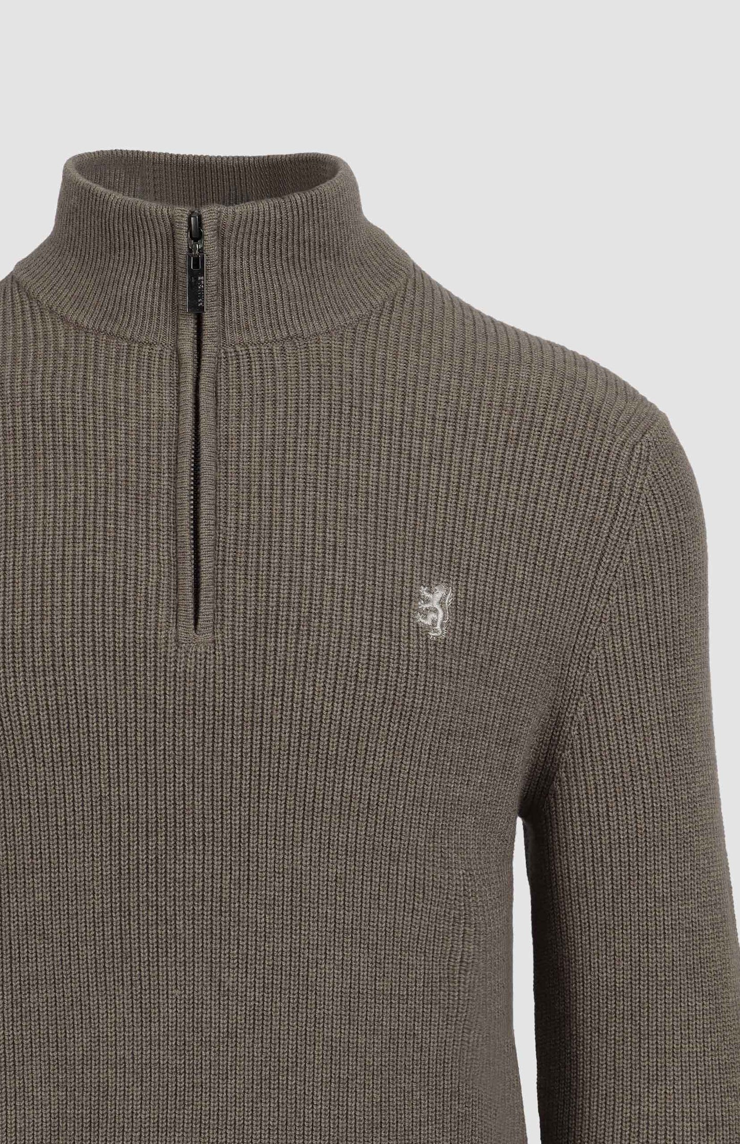 Albert 1/4 Zip Wool / Cotton Blend Knit