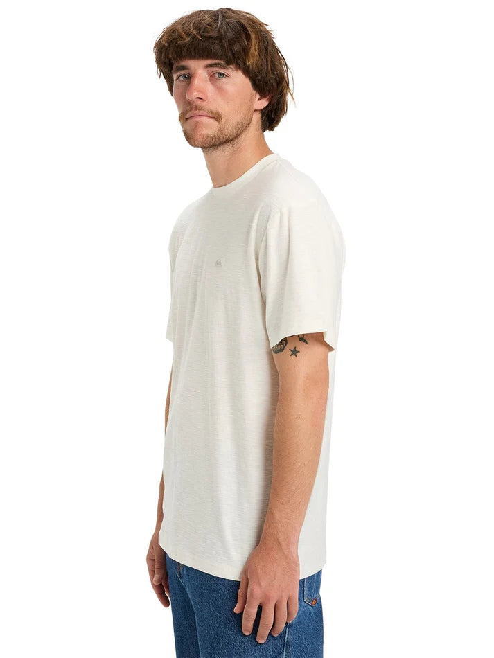 Slub Roundneck SS Tee in Snow White