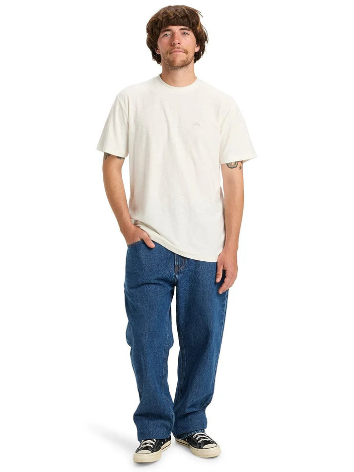 Slub Roundneck SS Tee in Snow White