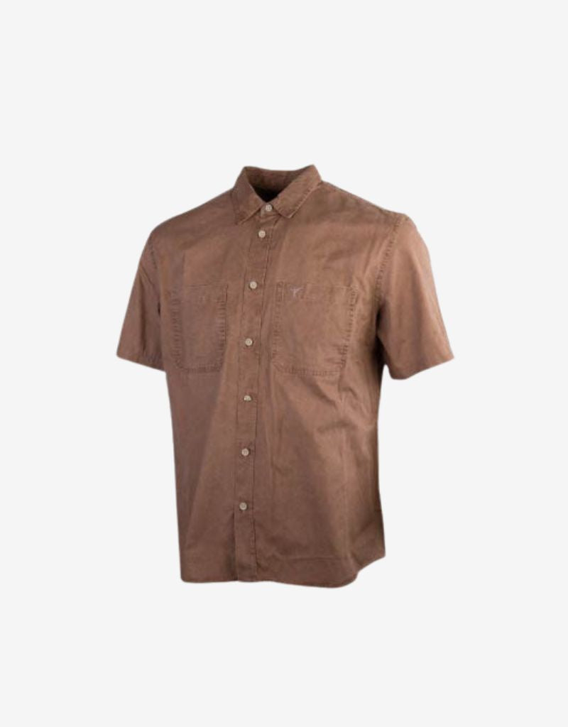 Pigment Overdye Twill Shirt in Washed Camel